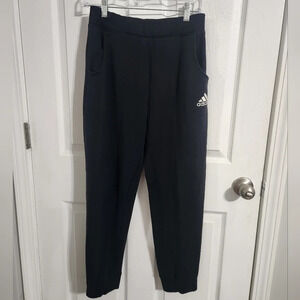 Adidas pull on sweat pants loungewear joggers stretch athleisure boys size large